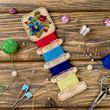 Wooden Embroidery Blank &ndash; &ldquo;Floss Bobbin&rdquo; FLHW-001