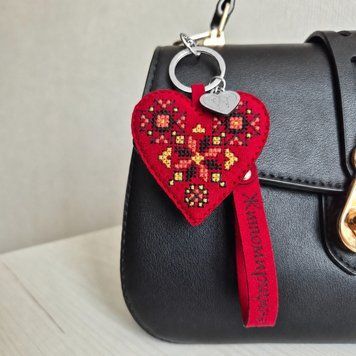 Faux Leather Cross-Stitch Kit &ndash; &ldquo;Bag Charm &ndash; Zhytomyr Region&rdquo; FLHL-145