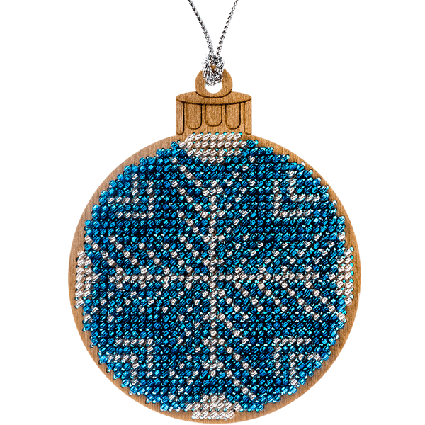 Wooden Bead Embroidery Kit – “Christmas Ornament – Ball” FLK-131 FLK-131 photo Wooden Bead Embroidery Kit – “Christmas Ornament – Ball” FLK-131