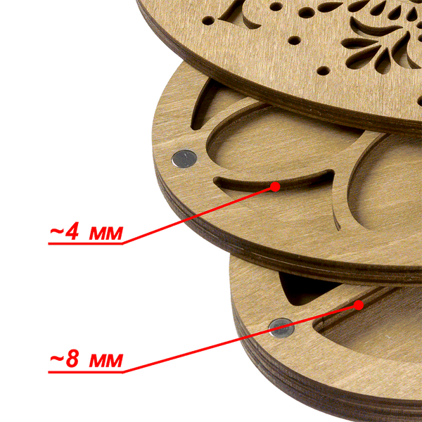 Multi-Layered Bead Organizer &laquo;Oval With Pattern&raquo; FLZB-082
