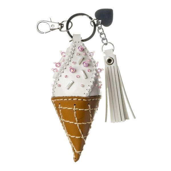 Faux Leather Cross-Stitch Kit &ndash; &ldquo;Bag Charm &ndash; Vanilla Ice Cream&rdquo; FLHL-163