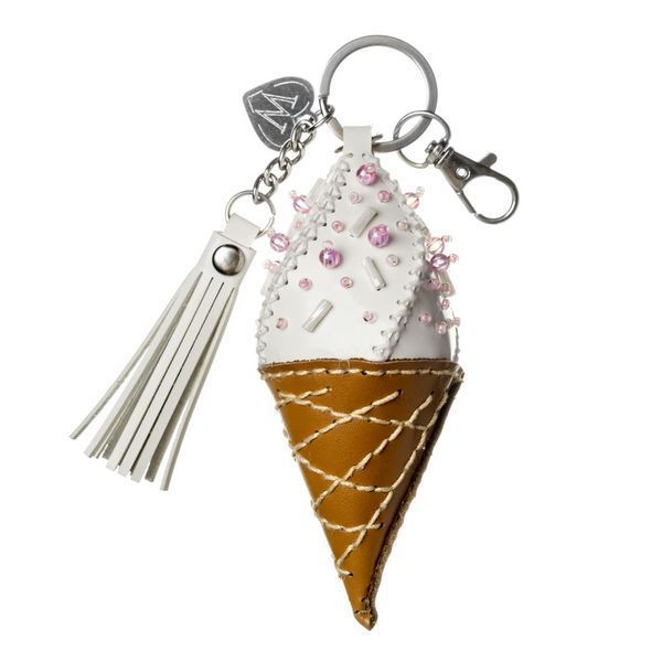Faux Leather Cross-Stitch Kit &ndash; &ldquo;Bag Charm &ndash; Vanilla Ice Cream&rdquo; FLHL-163