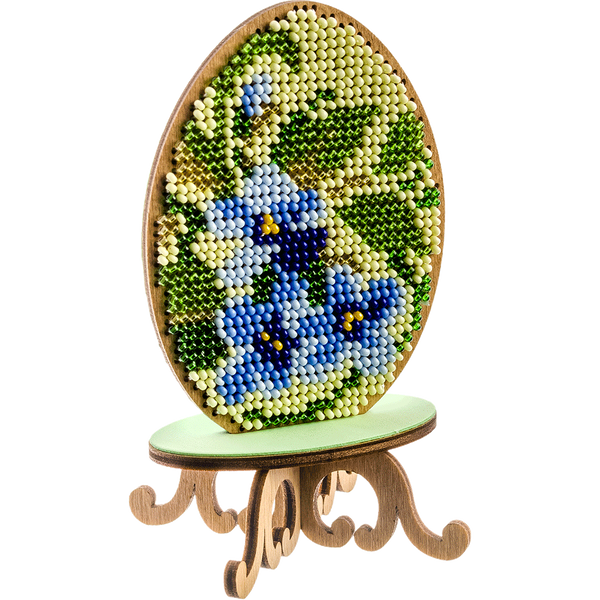 Wooden Bead Embroidery Kit &ndash; &ldquo;Easter Egg&rdquo; FLK-181