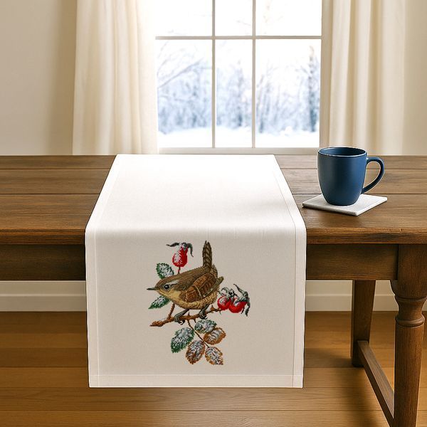 Cross-Stitch Pattern &ndash; "Wren in winter" WLP-044