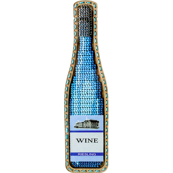 Wooden Bead Embroidery Kit &ndash; &ldquo;Wine Bottle&rdquo; FLK-363