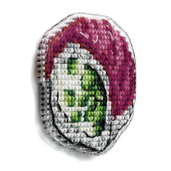 Plastic Cross-Stitch Kit &ndash; "Tuna Sushi" (Double-Sided) FLX-087