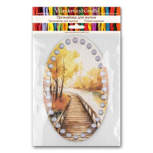 Floss Organizer &ndash; &ldquo;Autumn Bridge, Oval&rdquo; FLZ(P)-099