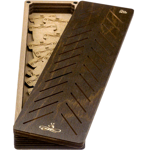 Bobbin Organizer Box &ndash; &ldquo;Dark Rectangular&rdquo; + 28 bobbins FLZB(N)-042
