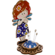 Wooden Bead Embroidery Kit &ndash; &ldquo;Pincushion &ndash; Girl In Blue&rdquo; FLK-282 FLK-282 photo 4
