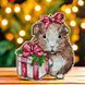 Wooden Cross-Stitch Kit &ndash; &ldquo;Christmas Ornament &ndash; Christmas Hamster&rdquo; FLW-055 FLW-055 photo 1