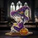 Wooden Cross-Stitch Kit &ndash; &ldquo;Little Witch In Purple&rdquo; FLW-072 FLW-072 photo 1
