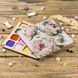 Bead Organizer With Wooden Lid &ndash; &ldquo;Peonies, Square&rdquo; FLZB-237 FLZB-237 photo 1