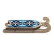 Wooden Bead Embroidery Kit &ndash; &ldquo;Sled Ornament &ndash; Light Blue and Black Pattern&rdquo; FLK-472 FLK-472 photo 6