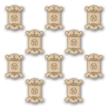 Floss Bobbins &ndash; &ldquo;Scrolls&rdquo; FLC-066(S) (15 pcs)