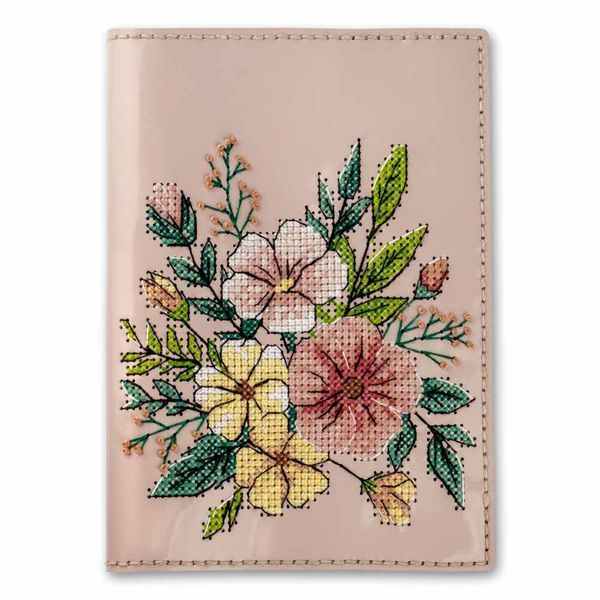Faux Leather Cross-Stitch Kit &ndash; &ldquo;Passport Cover&rdquo; FLHL-094 Pink