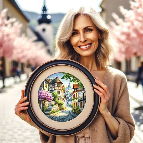 Cross-Stitch Pattern &ndash; "Spring Town" WLP-019