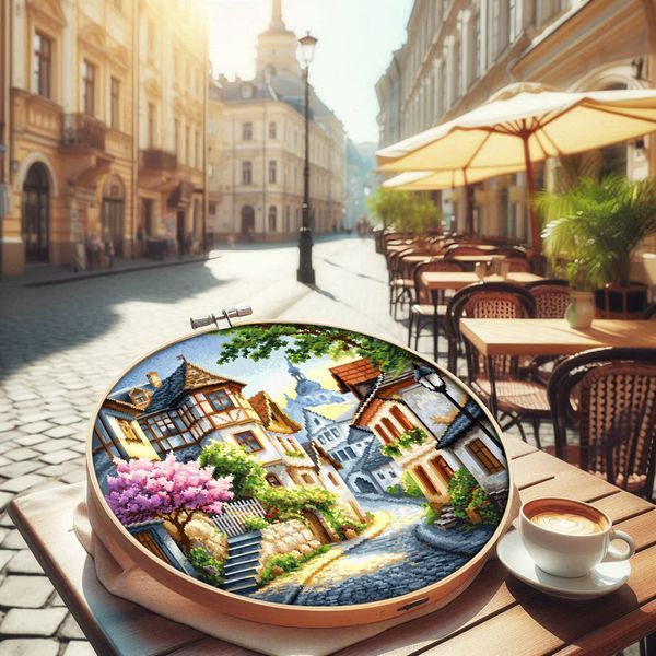 Cross-Stitch Pattern &ndash; "Spring Town" WLP-019