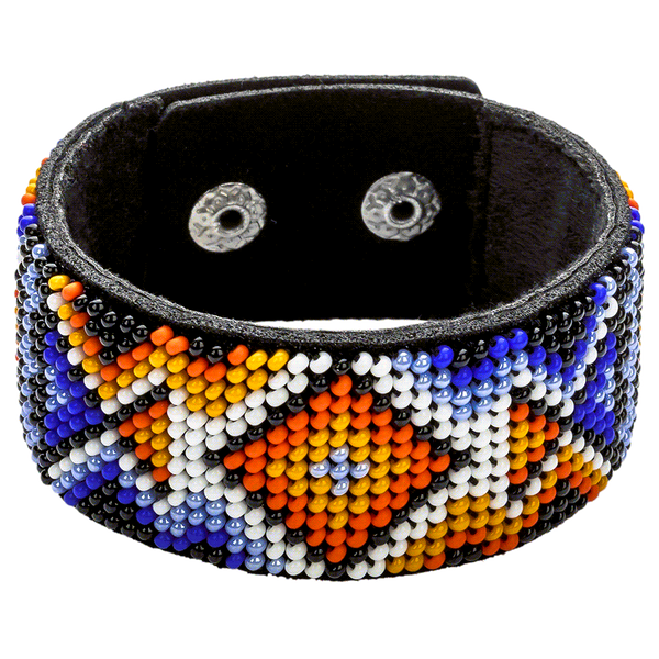 Faux Leather Bead Embroidery Kit &ndash; &ldquo;Bracelet&rdquo; (3 &times; 22 cm) FLBB-023 Black