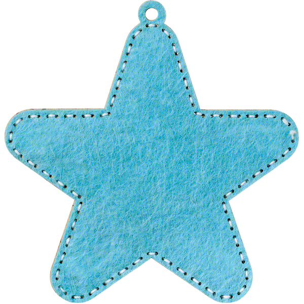Wooden Bead Embroidery Kit &ndash; &ldquo;Christmas Ornament &ndash; Snowy Star&rdquo; FLK-372