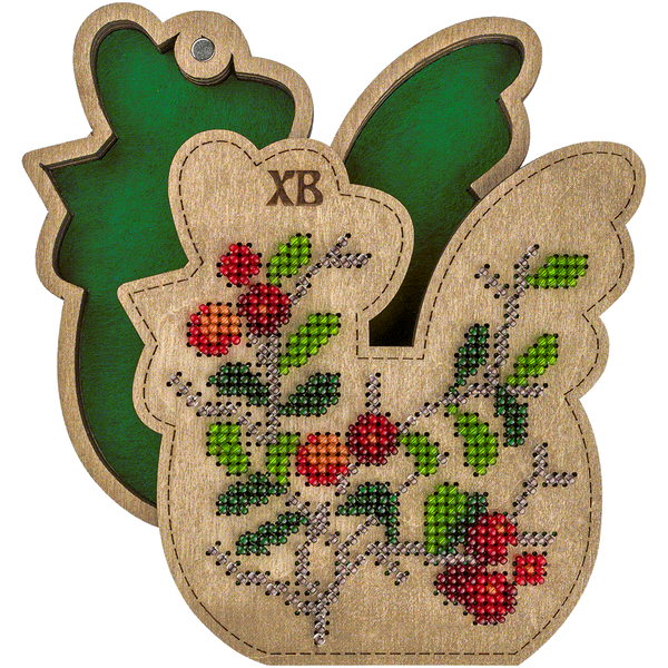 Wooden Bead Embroidery Kit &ndash; &ldquo;Box-Chick&rdquo; (Double-Sided) FLK-422