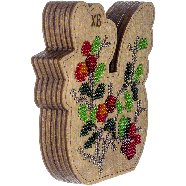 Wooden Bead Embroidery Kit &ndash; &ldquo;Box-Chick&rdquo; (Double-Sided) FLK-422