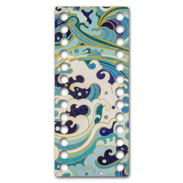 Floss Organizer &ndash; &ldquo;Ocean Wave, Narrow Rectangular&rdquo; FLZ(P)-108