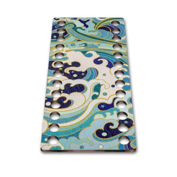 Floss Organizer &ndash; &ldquo;Ocean Wave, Narrow Rectangular&rdquo; FLZ(P)-108