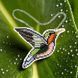 Bead Embroidery Kit (Plastic Base) &ndash; &ldquo;Ruby-Throated Hummingbird&rdquo; (Double-Sided) FLPL-089 FLPL-089 photo 1