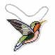 Bead Embroidery Kit (Plastic Base) &ndash; &ldquo;Ruby-Throated Hummingbird&rdquo; (Double-Sided) FLPL-089 FLPL-089 photo 2