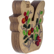 Wooden Bead Embroidery Kit &ndash; &ldquo;Box-Chick&rdquo; (Double-Sided) FLK-422 FLK-422 photo 5