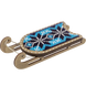 Wooden Bead Embroidery Kit &ndash; &ldquo;Sled Ornament &ndash; Light Blue and Black Pattern&rdquo; FLK-472 FLK-472 photo 2