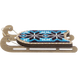 Wooden Bead Embroidery Kit &ndash; &ldquo;Sled Ornament &ndash; Light Blue and Black Pattern&rdquo; FLK-472 FLK-472 photo 4