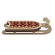 Wooden Bead Embroidery Kit &ndash; &ldquo;Sled Ornament &ndash; Red and Gold Pattern&rdquo; FLK-473 FLK-473 photo 6