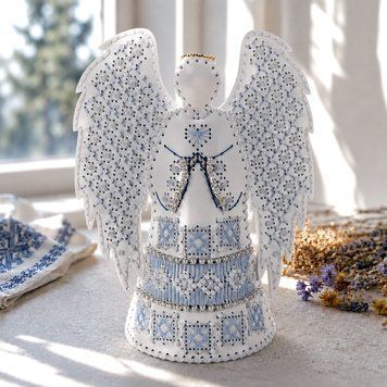Faux Leather Cross-Stitch Kit &ndash; &ldquo;Angel of Heavenly Light&rdquo; FLHL-173