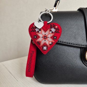 Faux Leather Cross-Stitch Kit &ndash; &ldquo;Bag Charm &ndash; Rivne Region&rdquo; FLHL-155
