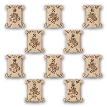 Floss Bobbins &ndash; &ldquo;Flowers&rdquo; FLC-067(S) (10 pcs)