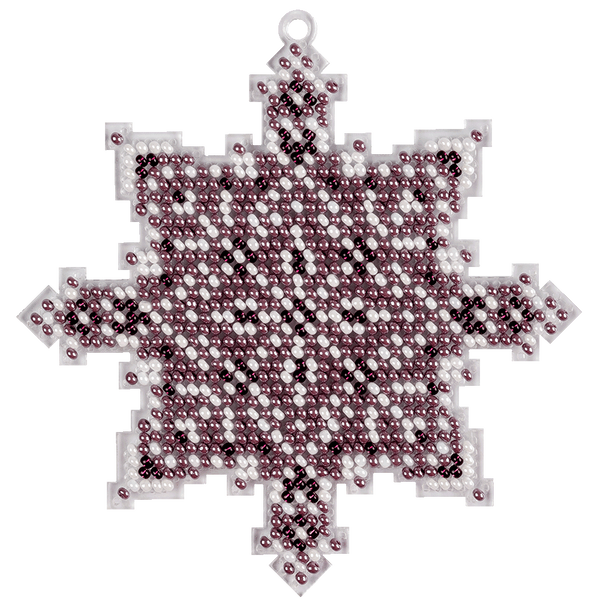 Bead Embroidery Kit (Plastic Base) &ndash; &ldquo;Christmas Ornament &ndash; Snowflake&rdquo; FLPL-039