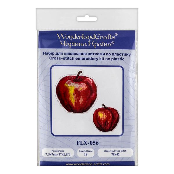 Plastic Cross-Stitch Kit &ndash; "Apple" (Double-Sided) FLX-056