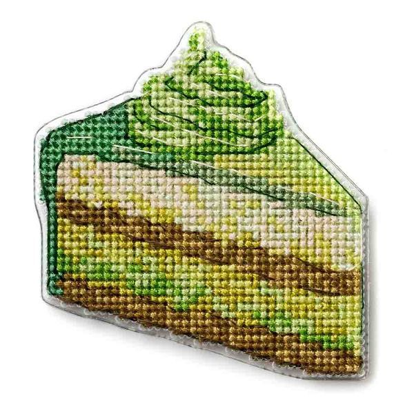 Plastic Cross-Stitch Kit &ndash; "Pistachio Cake" (Double-Sided) FLX-119