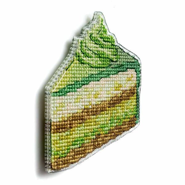 Plastic Cross-Stitch Kit &ndash; "Pistachio Cake" (Double-Sided) FLX-119