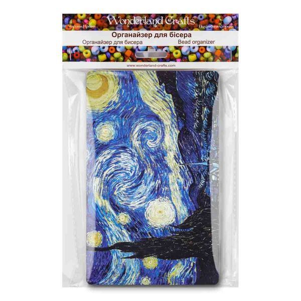 Bead Organizer With Wooden Lid &ndash; &ldquo;Starry Night, Rectangular&rdquo; FLZB-197
