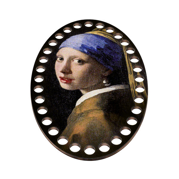 Floss Organizer &ndash; &ldquo;Girl with a Pearl Earring, Oval&rdquo; FLZ(P)-025