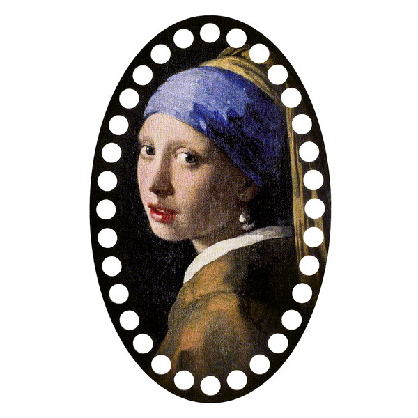 Floss Organizer &ndash; &ldquo;Girl with a Pearl Earring, Oval&rdquo; FLZ(P)-025