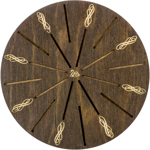 Bobbin Organizer Box &ndash; &ldquo;Dark Round&rdquo; + 18 bobbins FLZB(N)-052