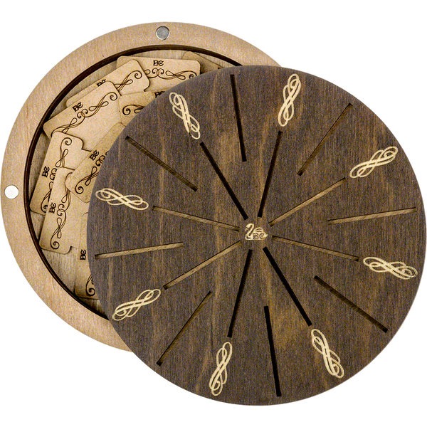 Bobbin Organizer Box &ndash; &ldquo;Dark Round&rdquo; + 18 bobbins FLZB(N)-052
