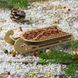 Wooden Bead Embroidery Kit &ndash; &ldquo;Sled Ornament &ndash; Red and Gold Pattern&rdquo; FLK-473 FLK-473 photo 1
