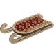 Wooden Bead Embroidery Kit &ndash; &ldquo;Sled Ornament &ndash; Red and Gold Pattern&rdquo; FLK-473 FLK-473 photo 2