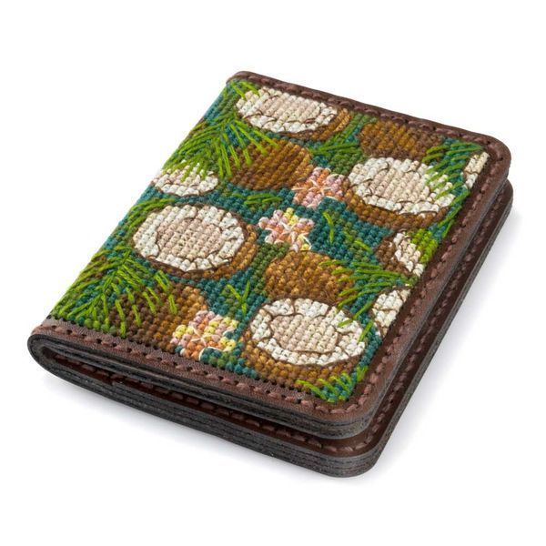 Faux Leather Cross-Stitch Kit &ndash; &ldquo;ID Card Cover&rdquo; FLHL-096 Brown