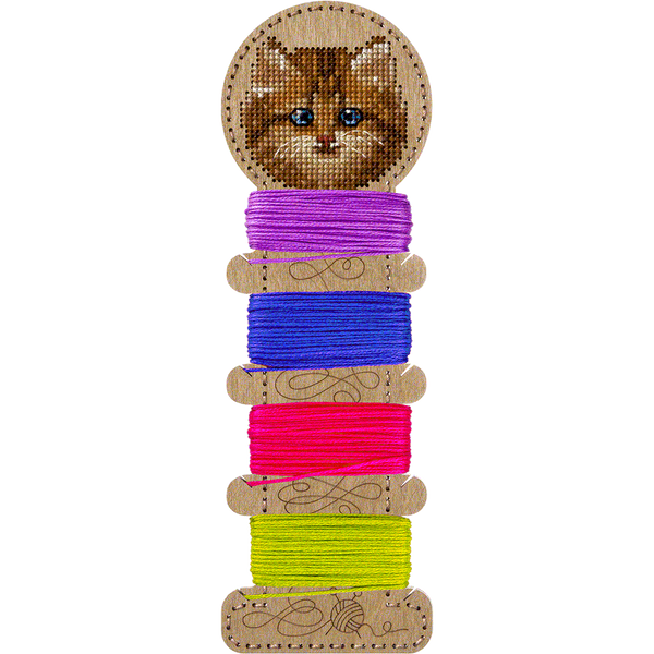 Wooden Embroidery Blank &ndash; &ldquo;Floss Bobbin&rdquo; FLHW-012