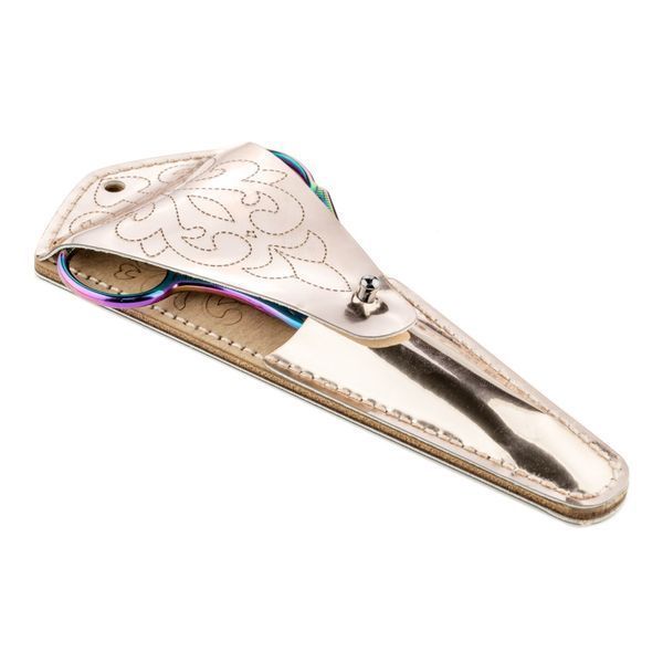 Faux Leather Embroidery Blank "Scissors Case" FLBE(BB)-076 Rose Gold